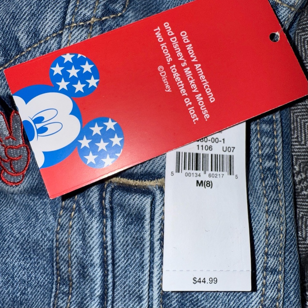 Old Navey; Disney -Mickey Embroidered Denim Jacket - Old Navy- Kids Size M NWT - Picture 6 of 7